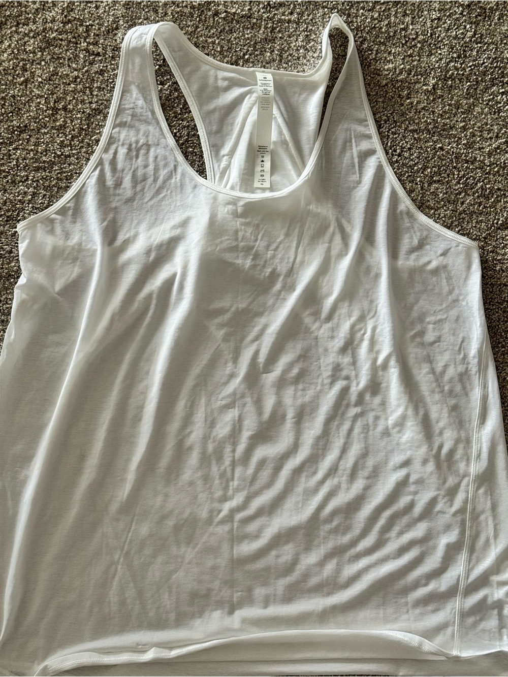 Lululemon White Racerback Twist-Back Women's Tank Top. Never worn size 10